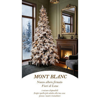 Fiori di Lena Albero di Natale Mont Blanc Innevato 210 cm con 2500 Mini Led