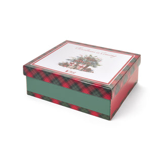 Plaid Fabric Clouds with Christmas Box 130x160 cm Gifts