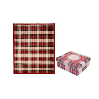 Nuvole di Stoffa Plaid con Gift Box Tartan 130x160 cm