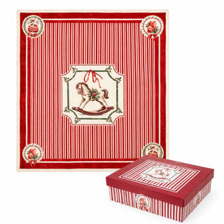 Nuvole di Stoffa Magic Noel Plaid con Gift Box 130x160 cm Rosso