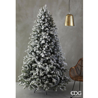 EDG Enzo de Gasperi Merano Pino Árbol de Navidad cubierto de nieve 240 cm con 700 luces led