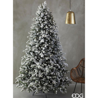 EDG Enzo de Gasperi Merano Pino Árbol de Navidad cubierto de nieve 240 cm con 700 luces led