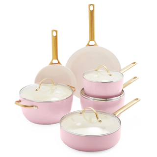 GreenPan Batteria di Pentole 10 Pezzi Padova Antiaderente Blush Pink