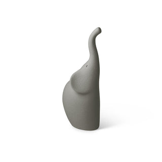 Escultura de elefante de gres gris Lineasette Al. 30 cm