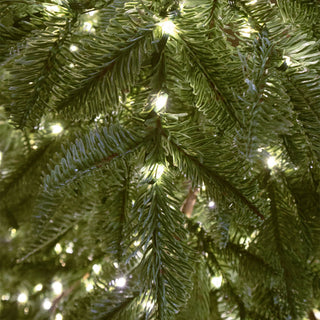 Albero di Natale Rockefeller Slim di Salvatore Izzo H210 cm Ultra Realistico Total PE 2200 Led con Tronco Incluso