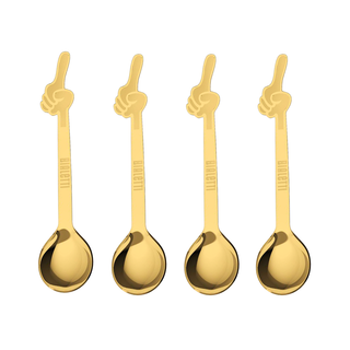Bialetti Set 4 Cucchiaini Natalizi Omino Oro