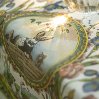 Tessitura Toscana Telerie Tischläufer Bunny Garden 50x170 cm aus Leinen