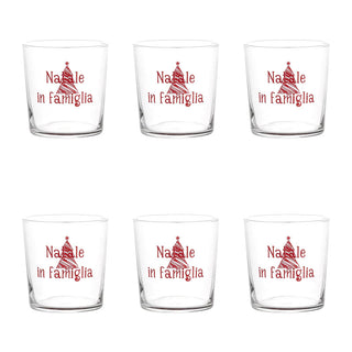 Simple day Set of 6 family Christmas glasses 35 cl