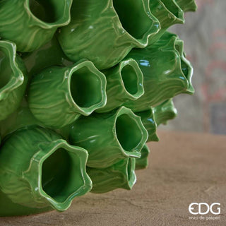 EDG Enzo De Gasperi Vaso Chakra Corallo H28 D37 cm Verde
