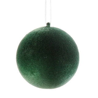Vetur Palla di Natale Camoscio D10 cm Verde