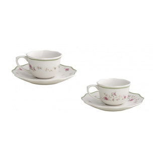 Brandani Set of 2 Nonna Rosa Coffee Cups in Porcelain