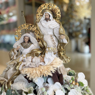 Fiori di Lena Pouf Grande con Natività e Decori