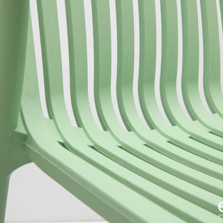 Enzo de Gasperi Sedia da Esterno a Righe Resistente Raggi UV H82,5 cm Verde Chiaro