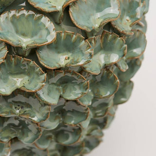 EDG Enzo De Gasperi Chakra Vase Water Lily Leaves H32