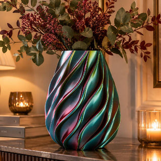 Melaverde Vaso Twist Diamante H21 cm Multicolor