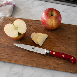 Coltellerie Berti Whole Straight Paring Knife 11 cm Red in Steel