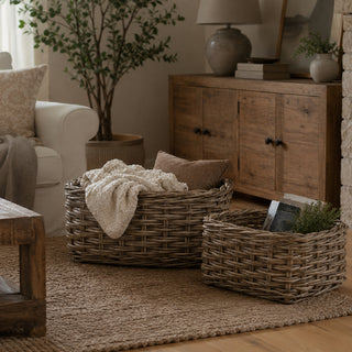 Andrea Bizzotto Set 2 Ceste in Rattan Malang L65 L51 cm