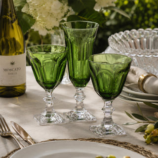 Mario Luca Giusti Set of 6 Dolce Vita Wine Glasses 120ml Green