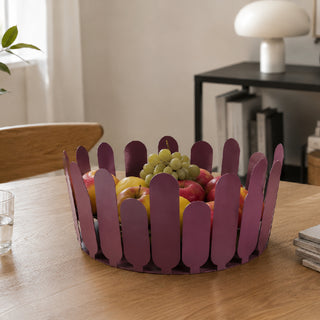 Arts &amp; Crafts Großer Park-Mittelpunkt aus amethystviolettem Eisen