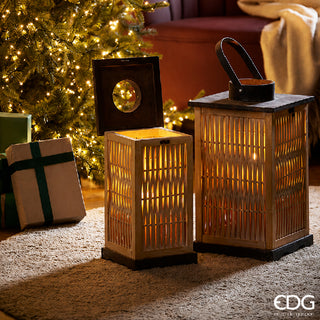 EDG Enzo De Gasperi Lanterna Jinja H40 Cm in Legno