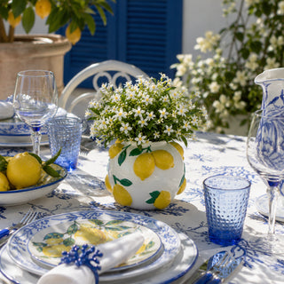 EDG Enzo De Gasperi Vaso Limoni Sfera H13 Cm in Ceramica