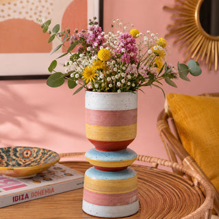 EDG Enzo De Gasperi Vaso Mexico H20 Cm in Ceramica