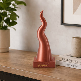 Melaverde Scultura Corno con Base H17 Cm Rame in PLA
