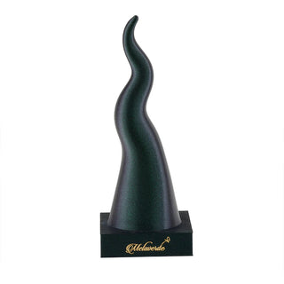 Melaverde Scultura Corno con Base H17 Cm Verde Glitter in PLA
