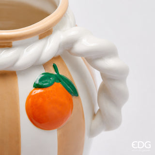 EDG Enzo De Gasperi Vaso Arance H22 Cm in Ceramica