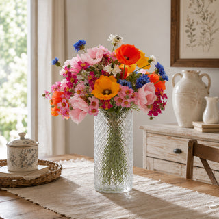 EDG Enzo De Gasperi Vaso Fiori Mix Cosmos Papaveri Fiordaliso H50 Cm
