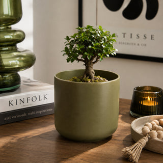 EDG Enzo De Gasperi Vaso Classico H10 Cm in Ceramica Verde