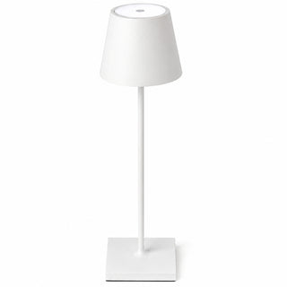 Zafferano Poldina Pro Lampada da Tavolo Bianco Opaco H38 cm