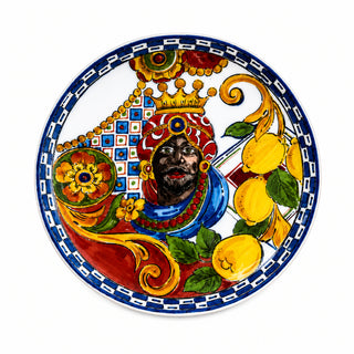 EDG Enzo De Gasperi Piatto Frutta Uomo Caltagirone D21.5