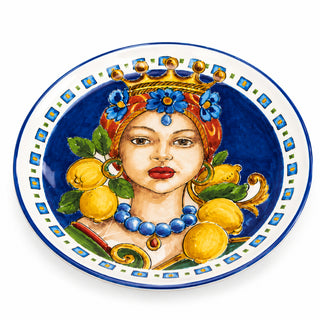EDG Enzo De Gasperi Piatto Frutta Donna Caltagirone D21.5