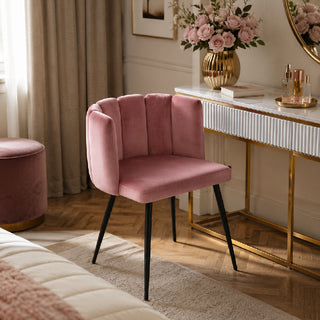 EDG Enzo De Gasperi Sedia in Velluto Cappet Rosa