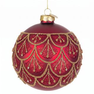 Andrea Bizzotto Pallina di Natale Vetro Rosso Winslows D10 Cm