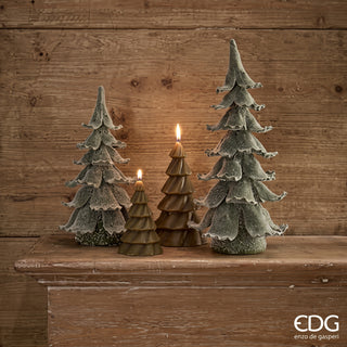 EDG Enzo De Gasperi Candela Pino Strati Verde H18 Cm