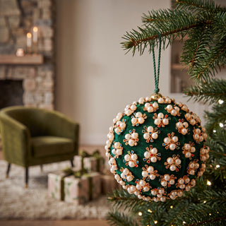 EDG Enzo De Gasperi Pallina di Natale Elizabeth Verde D12 cm