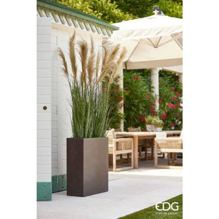 EDG Enzo De Gasperi Set 2 Vasi in Resinpietra Marrone