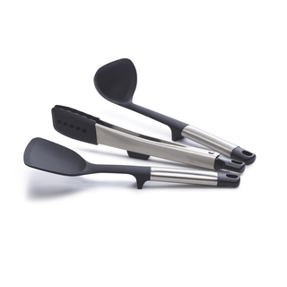 Joseph Joseph Set 3 Utensili da Cucina Fusion Elevate™ in Acciaio Inossidabile