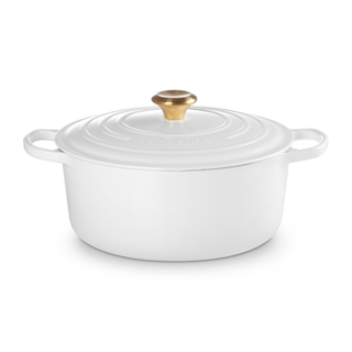 Le Creuset Cocotte Rotonda Evolution in Ghisa Vetrificata 28 cm Bianco