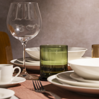 Galbiati Timbro Set 6 Bicchieri Acqua in Vetro Soffiato 370 ml Colori Assortiti