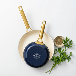 GreenPan Set 2 Padelle Padova con Rivestimento Antiaderente in Ceramica Oxford Blue