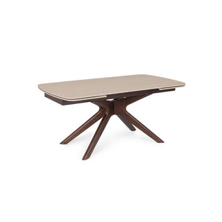 Andrea Bizzotto Maritta Ausziehbarer Tisch 170-250 x 90 cm Walnuss Travertin