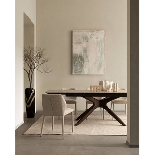 Andrea Bizzotto Maritta Ausziehbarer Tisch 170-250 x 90 cm Walnuss Travertin