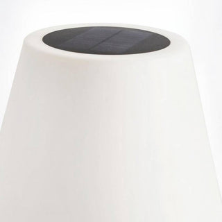 Andrea Bizzotto Piantana Lampada da Esterni con Solar Led e Speaker H150 cm Bianco
