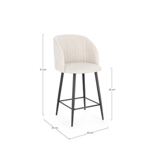 Andrea Bizzotto Sgabello da Cucina Queen Avorio H97 cm