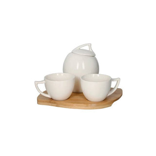 Brandani Set da Caffè C\Vasetto in Bamboo