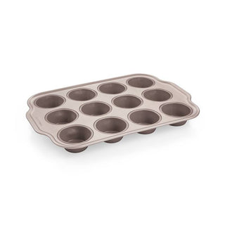 Tescoma Delicia Stampo 12 Muffin in Silicone con Bordo in Metallo