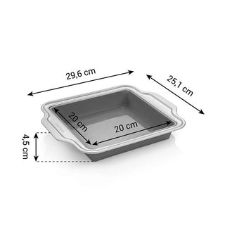 Tescoma Delicia Tortiera Quadrata in Silicone con Bordo in Metallo 20x20 cm